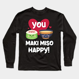 Sushi Maki Soup Funny Soy Sauce Tempura Long Sleeve T-Shirt